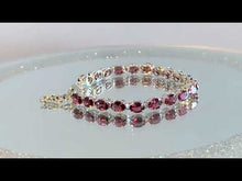 Load and play video in Gallery viewer, Garnet Gemstone tennis bracelet for women
