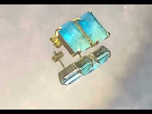 Load and play video in Gallery viewer, Video of Bue tourmaline gemstone earrings
