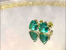 Load and play video in Gallery viewer, video of green tourmaline earrings
