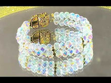 Load and play video in Gallery viewer, Austrian crystal handmade cuff bracelet
