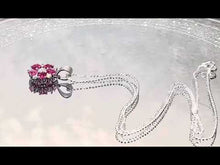 Load and play video in Gallery viewer, Ruby gemstone flower pendant necklace
