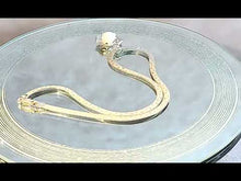 Load and play video in Gallery viewer, White pearl flower pendant in sterling silver on sterling silver chain
