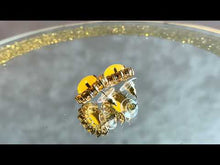 Load and play video in Gallery viewer, Oval amber and citrine flower earrings
