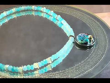 Load and play video in Gallery viewer, Blue quartz pendant necklace
