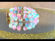 Load and play video in Gallery viewer, Beaded agate gemstone handmade bracelet
