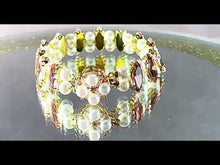 Load and play video in Gallery viewer, Pearl and pink crystal handmade bracelet
