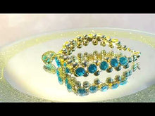 Load and play video in Gallery viewer, Gold filled crystal beaded bracelet
