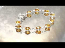 Load and play video in Gallery viewer, Citrine Gemstone Bracelet in Sterling Silver
