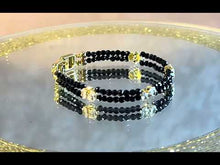 Load and play video in Gallery viewer, Black beaded gemstone bracelet
