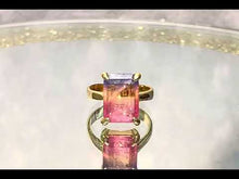Load and play video in Gallery viewer, video of rainbow tourmaline ring
