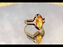 Load and play video in Gallery viewer, Citrine gemstone ring video
