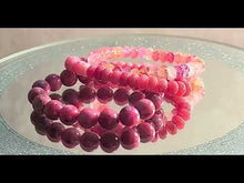 Load and play video in Gallery viewer, Pink stretch gemstone beaded bracelets

