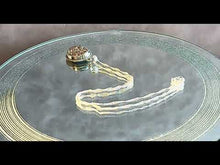 Load and play video in Gallery viewer, Gold Drusy agate gemstone pendant necklace in sterling silver
