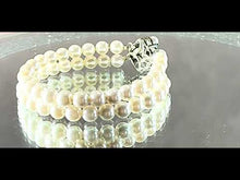 Load and play video in Gallery viewer, White pearl two strand bracelet
