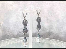 Load and play video in Gallery viewer, Video  of long crystal earrings

