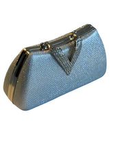 Load image into Gallery viewer, Silver evening purse for women

