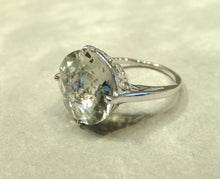 Load image into Gallery viewer, Green amethyst gemstone ring
