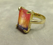 Load image into Gallery viewer, rainbow tourmaline ring
