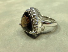 Load image into Gallery viewer, Smokey quartz gemstone in sterling silver
