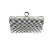 Load image into Gallery viewer, Silver Crystal evening bag
