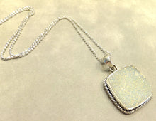 Load image into Gallery viewer, White druzy agate necklace
