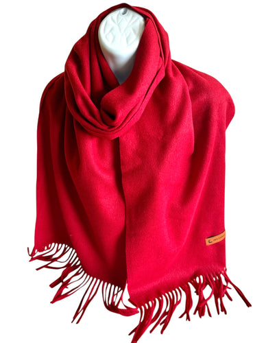 Red scarf cashmere for winter