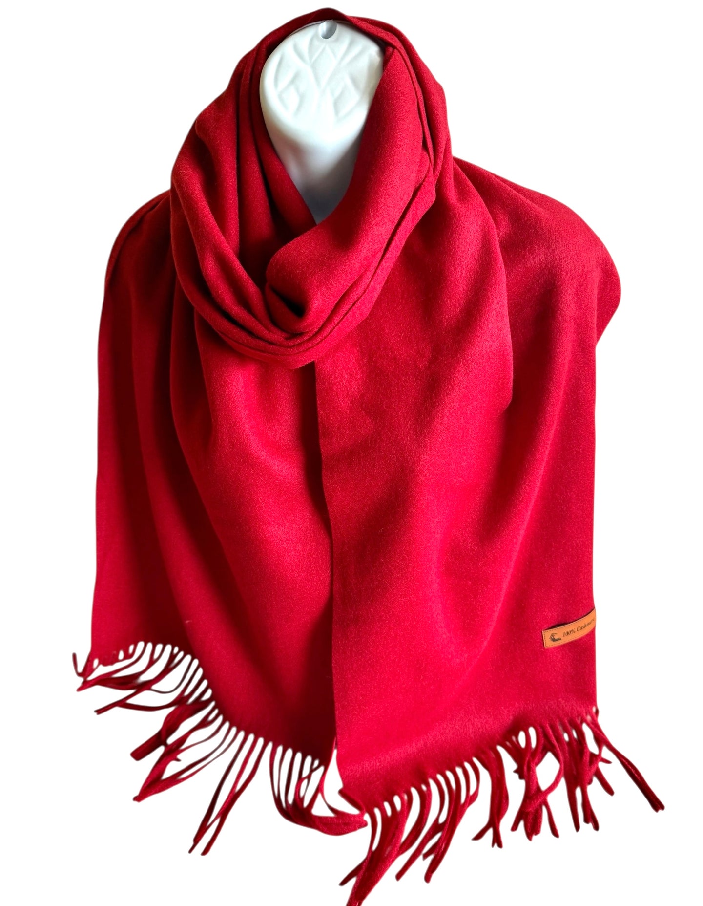 Red scarf cashmere for winter