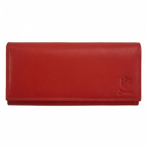 Red Italian leather wallet