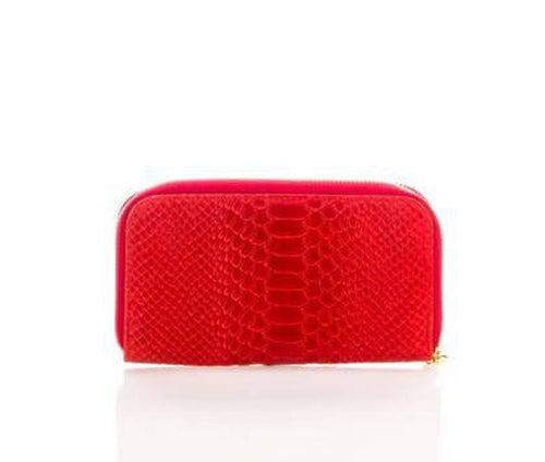 Italain leather red wallet