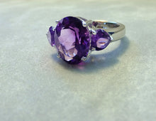 Load image into Gallery viewer, Heart Amethyst gemstone ring
