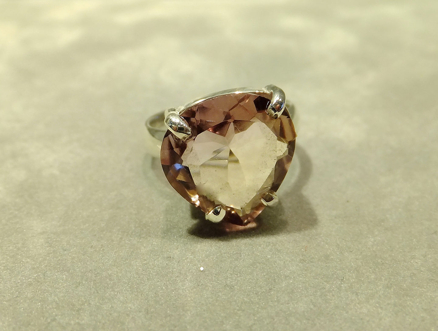 Heart shape Ametrine gemstone ring