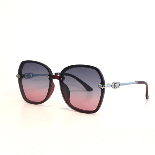 Red rimmed sunglass with light red tint