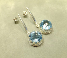 Load image into Gallery viewer, Blue topaz gemstone earrings
