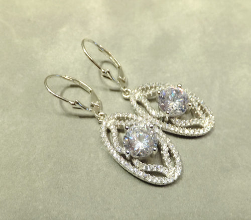 Crystal bridal earrings