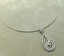 Load image into Gallery viewer, Crystal teardrop pendant necklace
