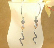 Load image into Gallery viewer, Swarovski Crystal Pearl and sterling silver earrings - butlercollection
