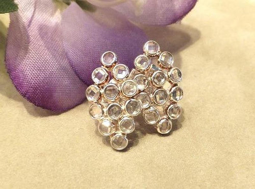 White topaz gemstone earrings