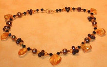 Load image into Gallery viewer, Citrine , Spinel and Freshwater Pearl Necklace - butlercollection
