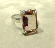 Load image into Gallery viewer, Side view of Ametrine gemstone ring
