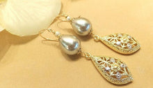 Load image into Gallery viewer, Golden Mother of Pearl Earrings - butlercollection
