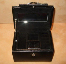 Load image into Gallery viewer, Black Leather Jewelry Box - butlercollection
