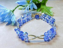 Load image into Gallery viewer, Blue Swarovski Crystal bracelet
