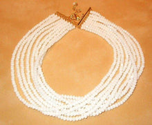 Load image into Gallery viewer, White Crystal Mutli strand necklace - butlercollection
