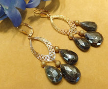 Load image into Gallery viewer, Labradorite and Gold Earrings - butlercollection
