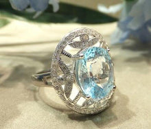 Load image into Gallery viewer, Natural blue topaz ring
