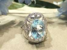 Load image into Gallery viewer, Blue topaz statement ring
