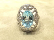 Load image into Gallery viewer, Blue topaz ring
