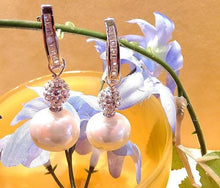 Load image into Gallery viewer, Mother of Pearl and Sterling Silver Bridal Earrings - butlercollection
