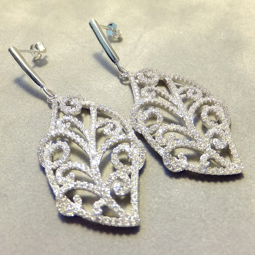 Sterling silver Swarovski Crystal drop earring