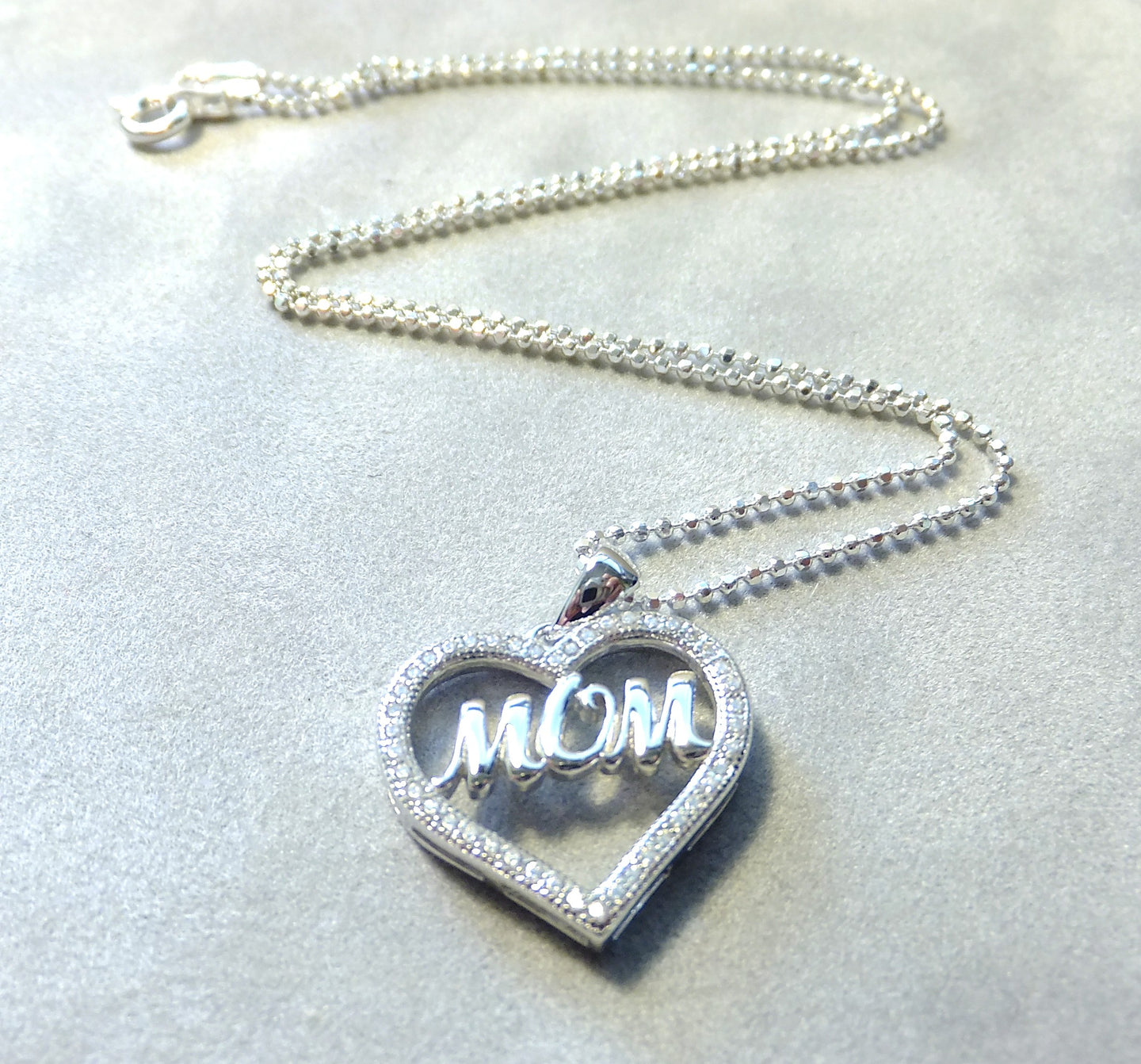 MOm Heart pendant in Sterling Silver